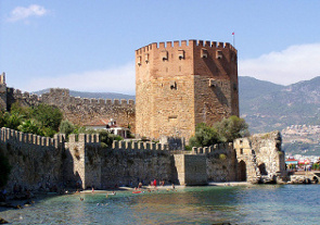 Červená věž v městě Alanya Červená věž v městě Alanya